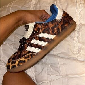 adidas samba x wales bonner leopard print sneakers
